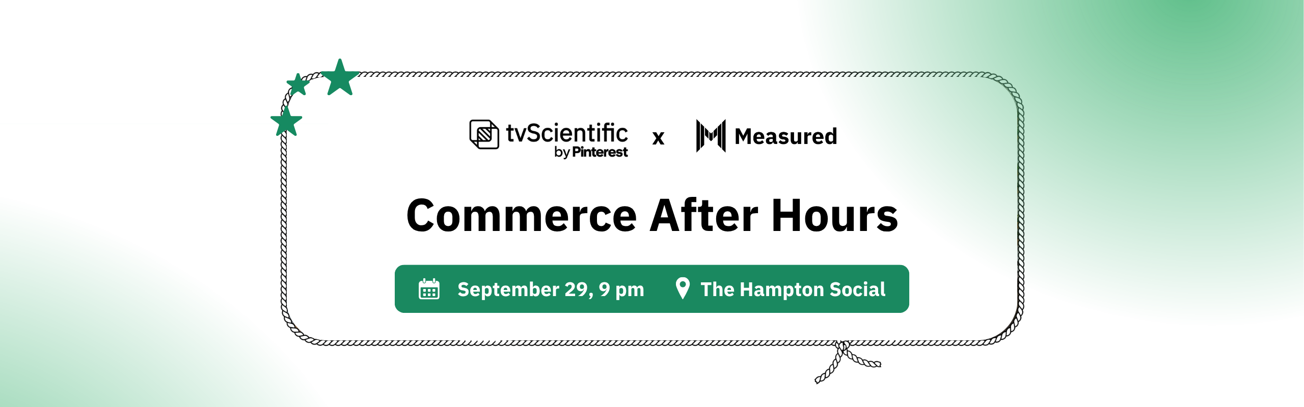 Commerce After Hours Happy Hour | Shoptalk Nashville | tvScientific by Pinterest & Measured